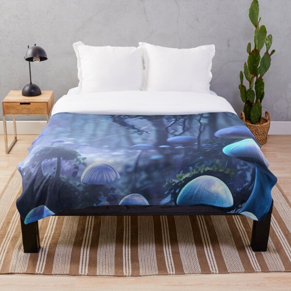 Item preview, Magical Blue Mushroom Forest  designed and sold by MIGSZ.