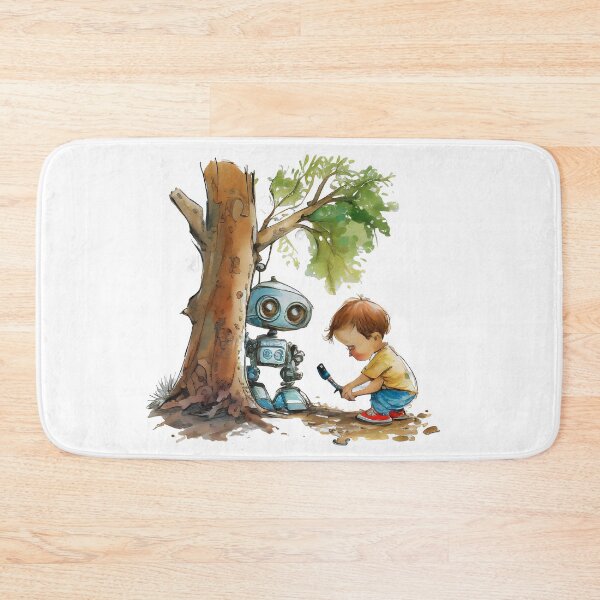 Item preview, "AI in Training: A Genius Baby's Journey" Cute Funny Cartoon watercolor artificial intelligence topics for gifts designed and sold by The Commitment.