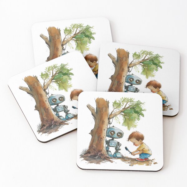 Item preview, "AI in Training: A Genius Baby's Journey" Cute Funny Cartoon watercolor artificial intelligence topics for gifts designed and sold by The Commitment.