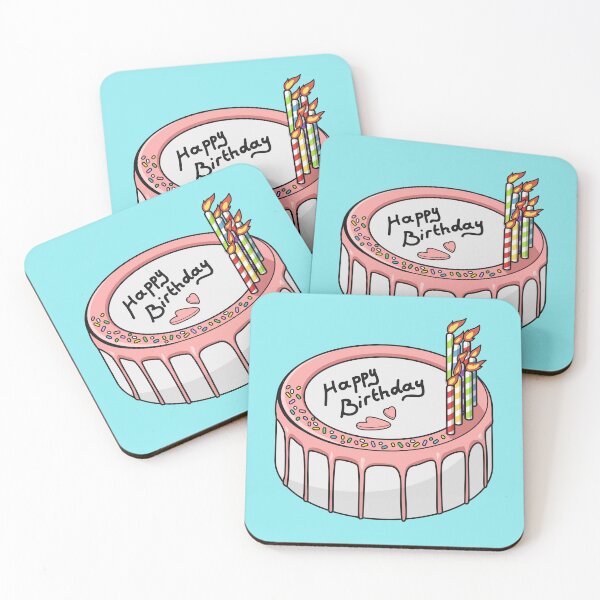 Item preview, Birthday cake cartoon illustration designed and sold by Misscartoon.
