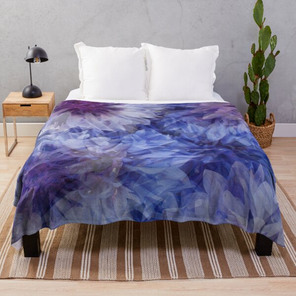 Item preview, Big and blooming Cornflower Blue Florals - Fractal Pattern designed and sold by Flowerartlovers.