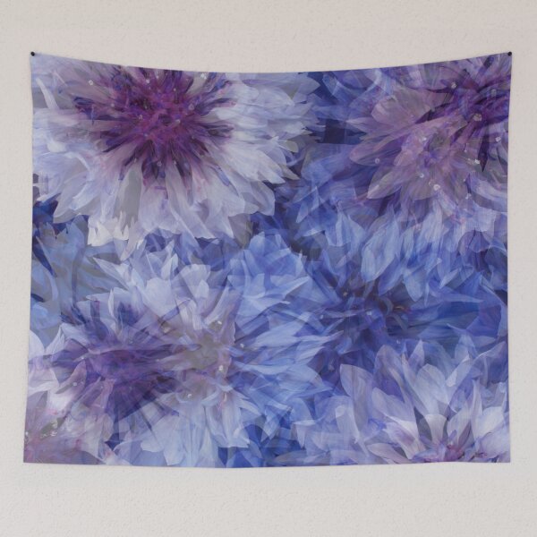 Item preview, Big and blooming Cornflower Blue Florals - Fractal Pattern designed and sold by Flowerartlovers.