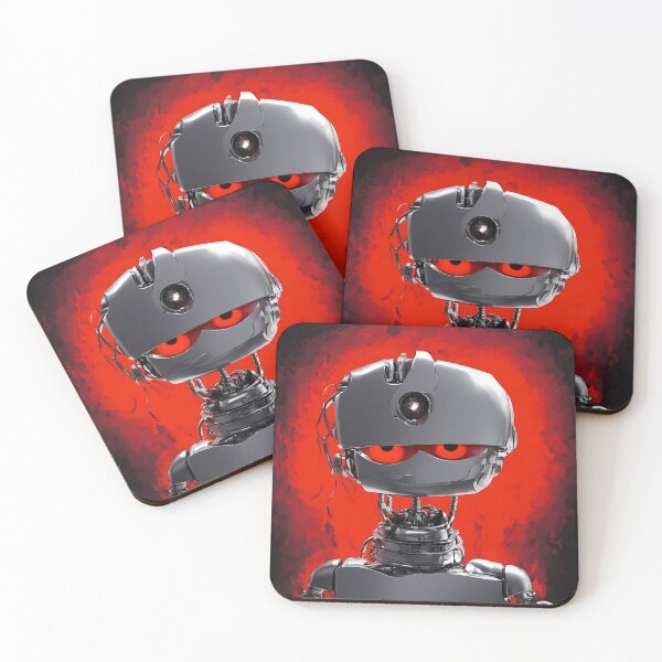 Item preview, a portrait of a evil robot dancing techno style designed and sold by DrawItOnce.