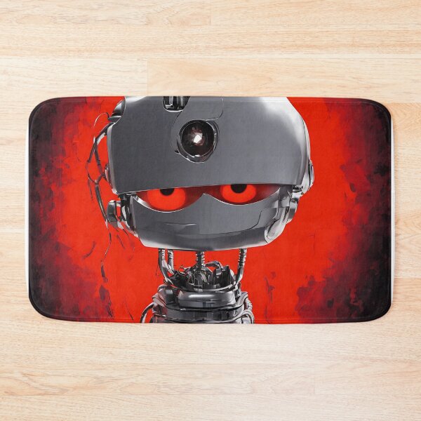 Item preview, a portrait of a evil robot dancing techno style designed and sold by DrawItOnce.