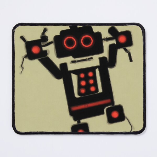 Item preview, a portrait of a evil robot dancing techno style designed and sold by DrawItOnce.