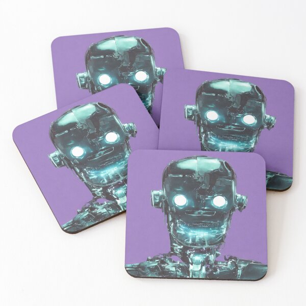 Item preview, a portrait of a evil robot dancing techno style designed and sold by DrawItOnce.