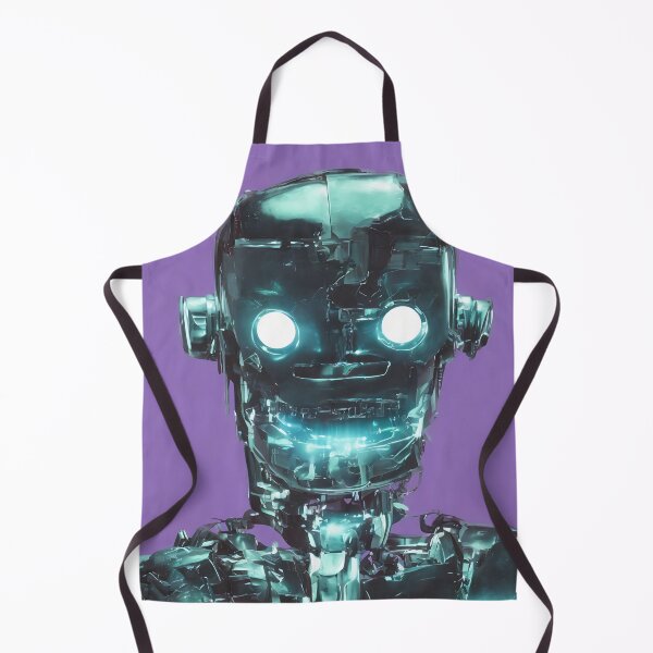 Item preview, a portrait of a evil robot dancing techno style designed and sold by DrawItOnce.