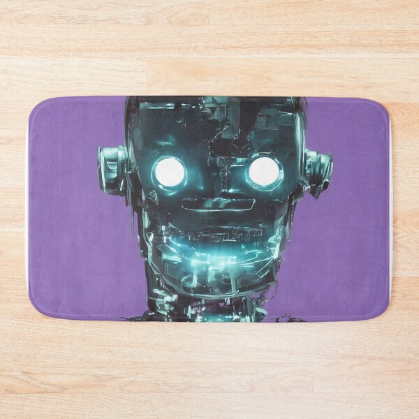 Item preview, a portrait of a evil robot dancing techno style designed and sold by DrawItOnce.