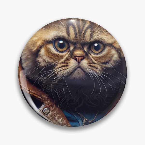 Item preview, Exotic Shorthair Cat Breed Portrait wears a leather jacket designed and sold by Nalaxation.