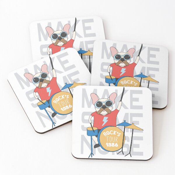 Item preview, Make Some Noise Cool Drummer Dog Design designed and sold by zoripet Store.