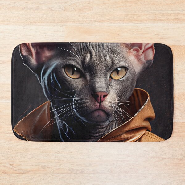 Item preview, Colorpoint Shorthair Cat Breed Portrait wears a leather jacket designed and sold by Nalaxation.