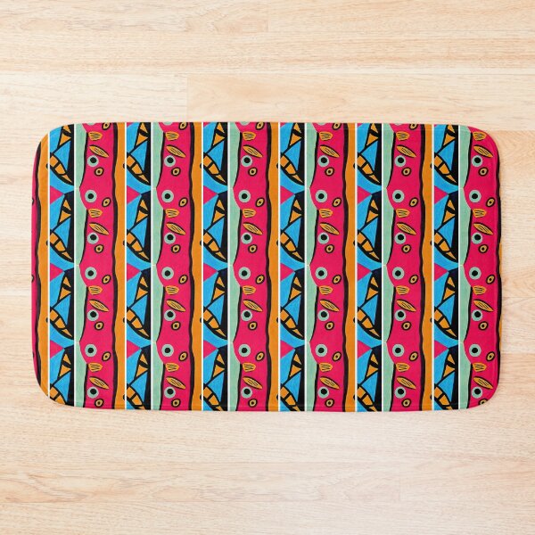 Item preview, Multicolored Vertical Stripe pattern of shapes and bold colors  designed and sold by FloralZoo.