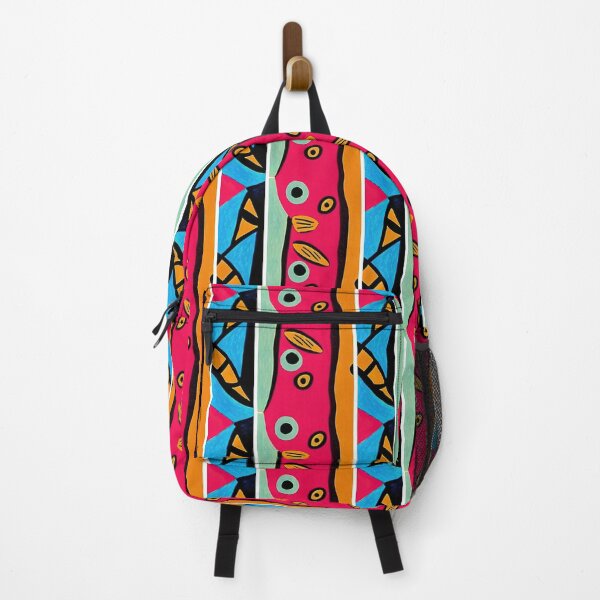 Item preview, Multicolored Vertical Stripe pattern of shapes and bold colors designed and sold by FloralZoo.