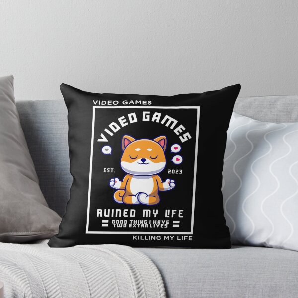 Item preview, Video games ruined my life corgi yoga designed and sold by ALIENATIVED.
