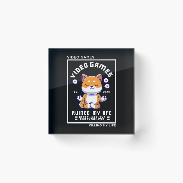 Item preview, Video games ruined my life corgi yoga designed and sold by ALIENATIVED.