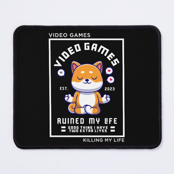 Item preview, Video games ruined my life corgi yoga designed and sold by ALIENATIVED.