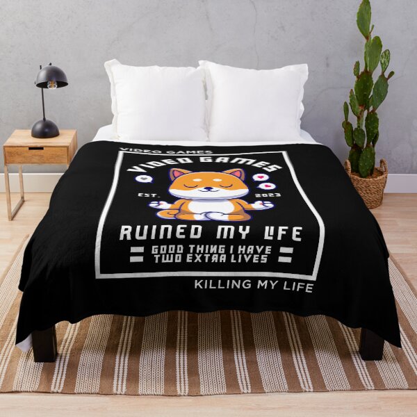 Item preview, Video games ruined my life corgi yoga designed and sold by ALIENATIVED.