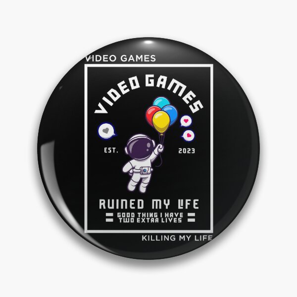 Item preview, Video games ruined my life astronaut hang on balloon designed and sold by ALIENATIVED.