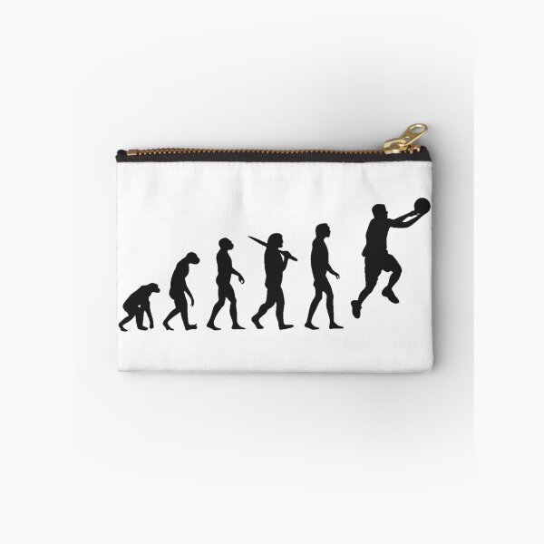 Aperçu de l'œuvre Evolution humaine BASKETBALL créée et vendue par thatstickerguy.