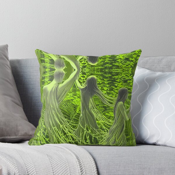 Item preview, Connected Water Beings Dancing Mirrored Lime designed and sold by SpiritGifts.