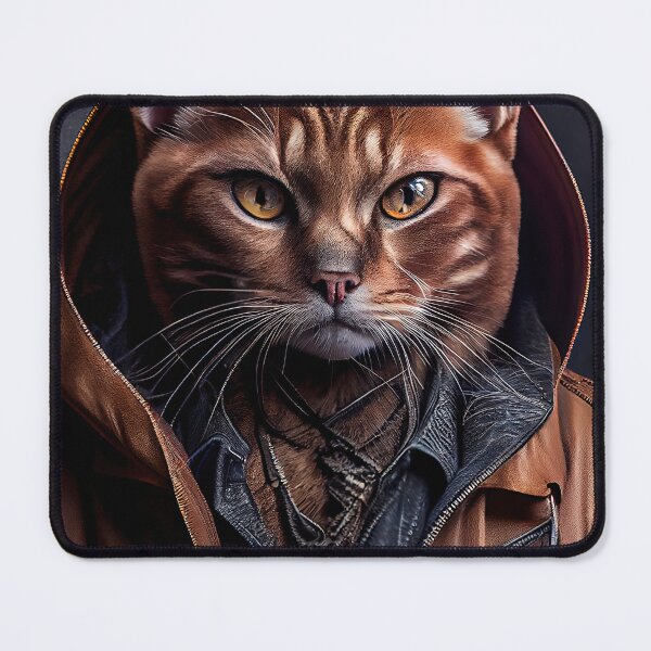 Item preview, Javanese Cat Breed Portrait  wears a leather jacket designed and sold by Nalaxation.