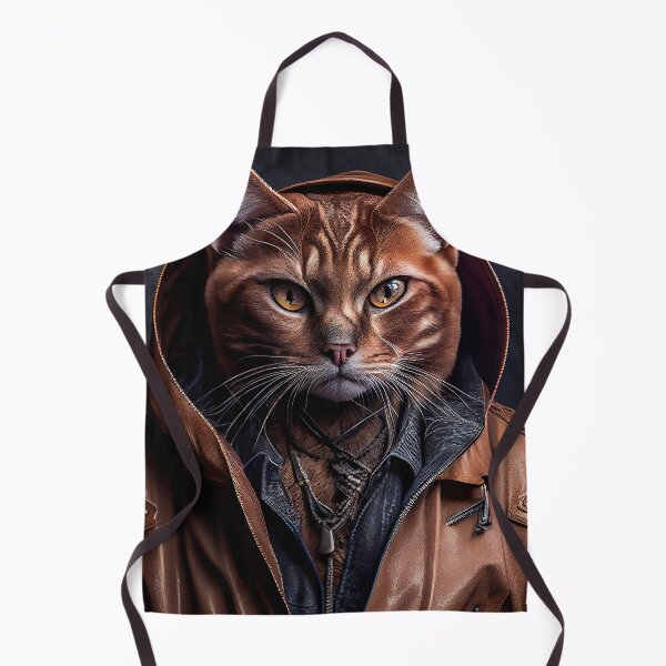 Item preview, Javanese Cat Breed Portrait wears a leather jacket designed and sold by Nalaxation.