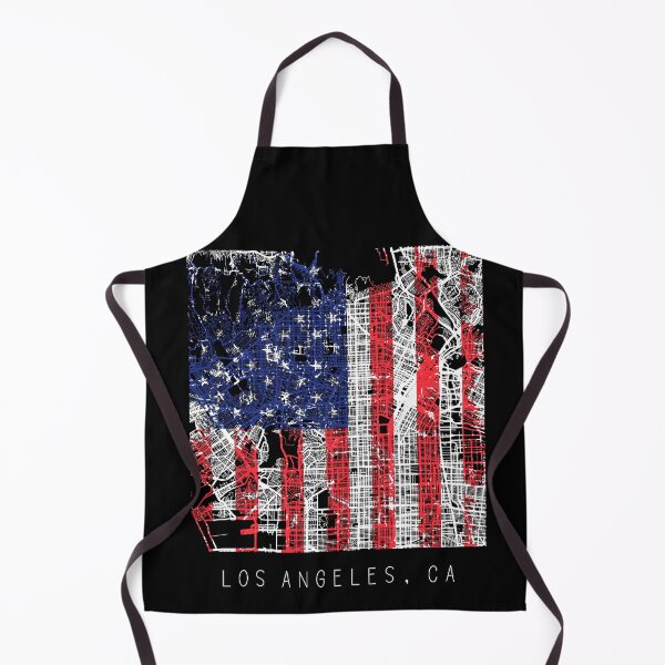Item preview, Los Angeles California CA city map with US flag black and white designed and sold by gifts-ideas.