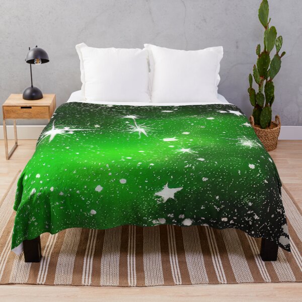 Item preview, Green black Stars Galaxy Night Sky Sci-fi Christmas Green  designed and sold by deniselynnimage.