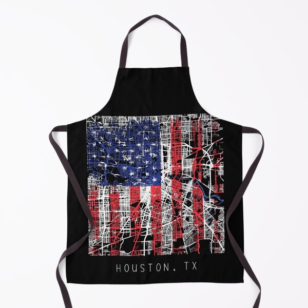 Item preview, Houston Texas TX city map with US flag black and white designed and sold by gifts-ideas.