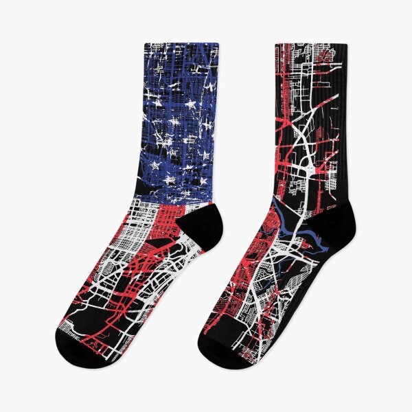 Item preview, Houston Texas TX city map with US flag black and white designed and sold by gifts-ideas.