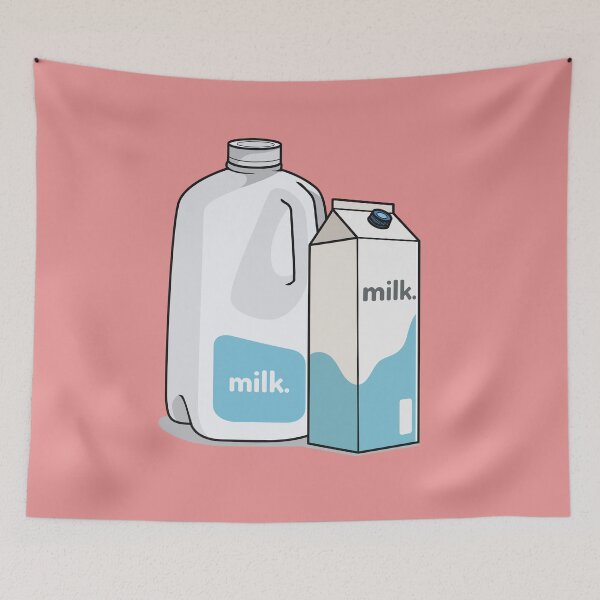 Item preview, Milk cartoon illustration designed and sold by Misscartoon.