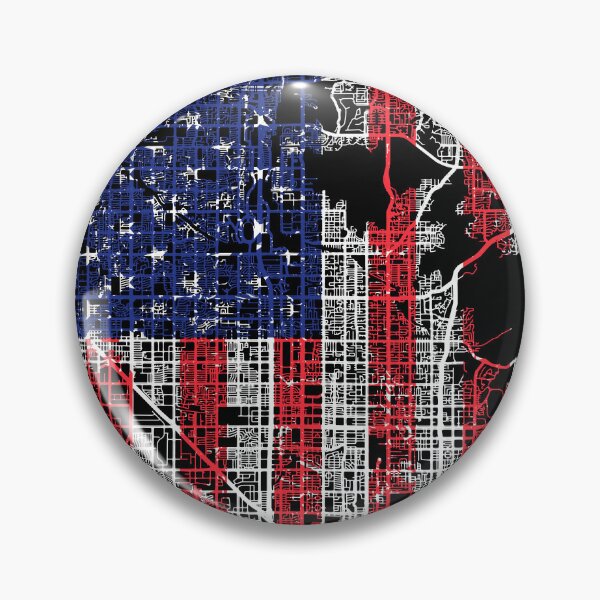 Item preview, Phoenix Arizona AZ city map with US flag black and white designed and sold by gifts-ideas.