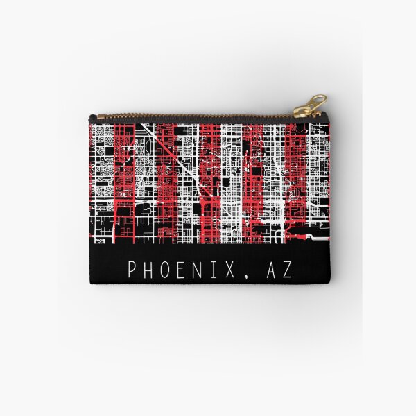 Item preview, Phoenix Arizona AZ city map with US flag black and white designed and sold by gifts-ideas.