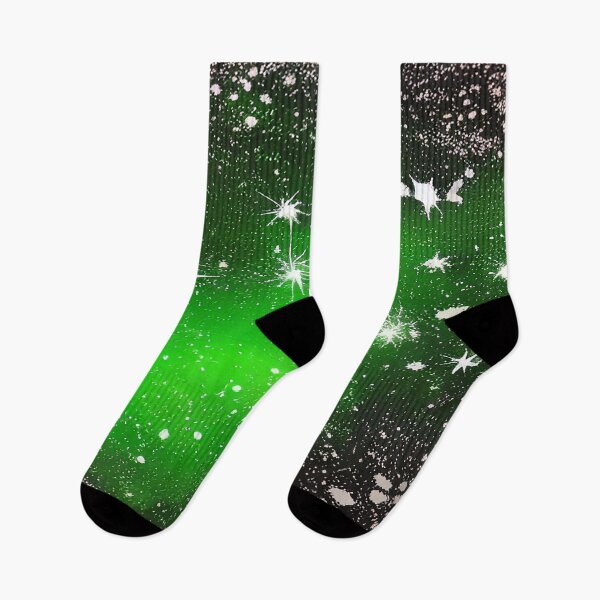 Item preview, Green black Stars Galaxy Night Sky Sci-fi Christmas Green  designed and sold by deniselynnimage.