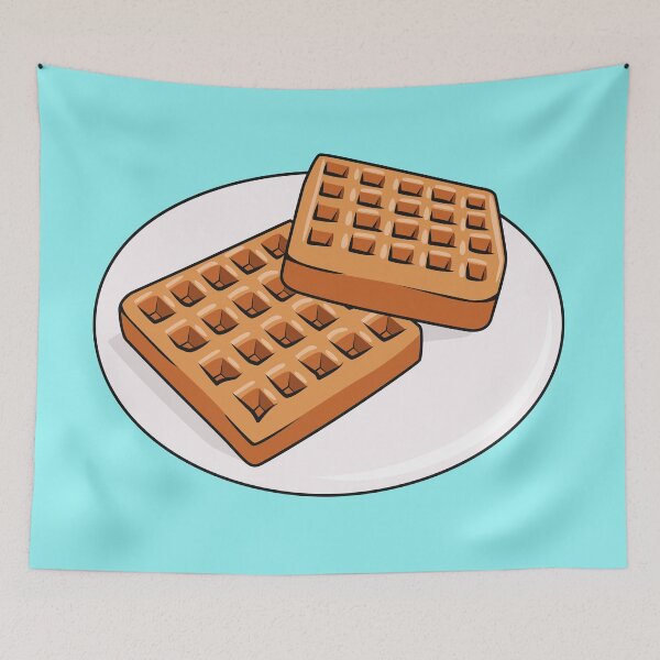 Item preview, Waffle cartoon illustration designed and sold by Misscartoon.