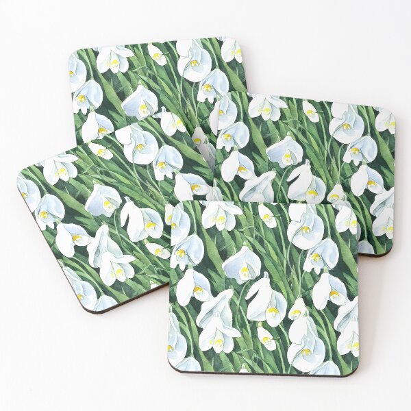 Item preview, Big Snowdrops flower pattern designed and sold by patterncrow.