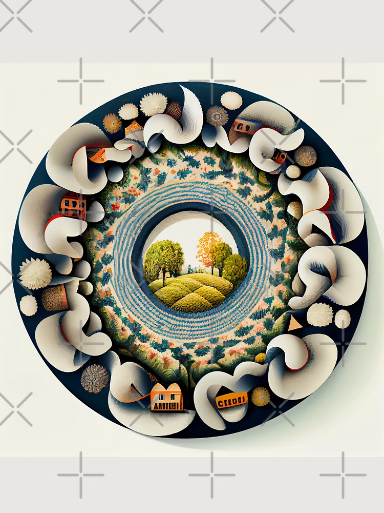 Thumbnail 6 von 6, Premium Oversized Pullover, Circular Country Pattern Digital Painting designt und verkauft von CodeAndColors.
