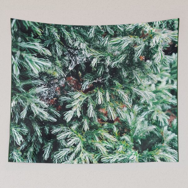 Item preview, Fir tree covered with drops of rain designed and sold by helenkaiy.