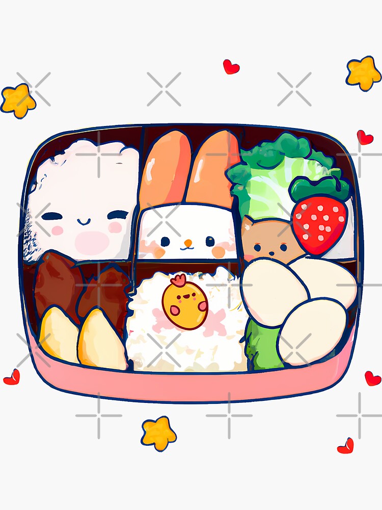 Kawaii Bento Box Sticker for Sale by OtakuAtWork