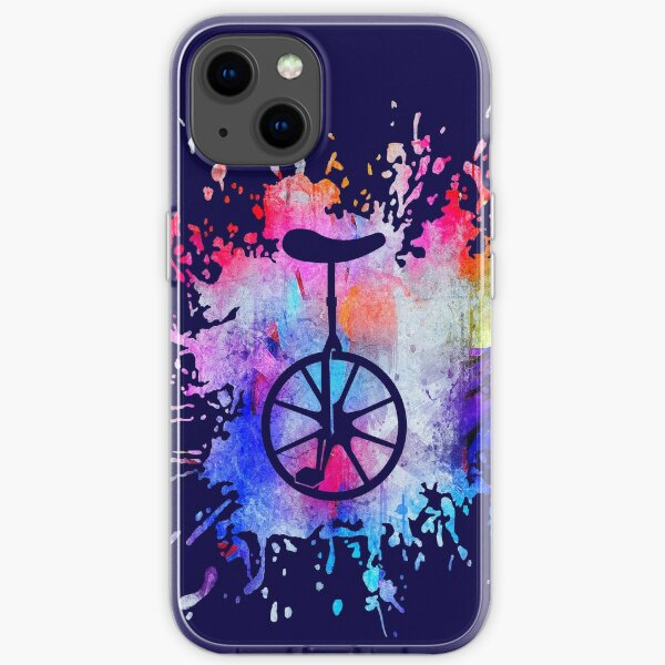 Éclaboussure de peinture de monocycle Coque souple iPhone
