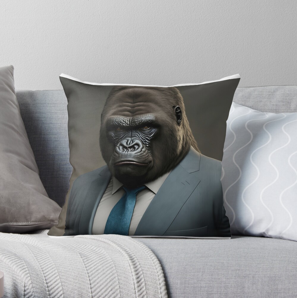 Gorilla Throw Pillows, Cases