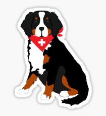 Bernese Mountain Dog Swiss Cross Sticker