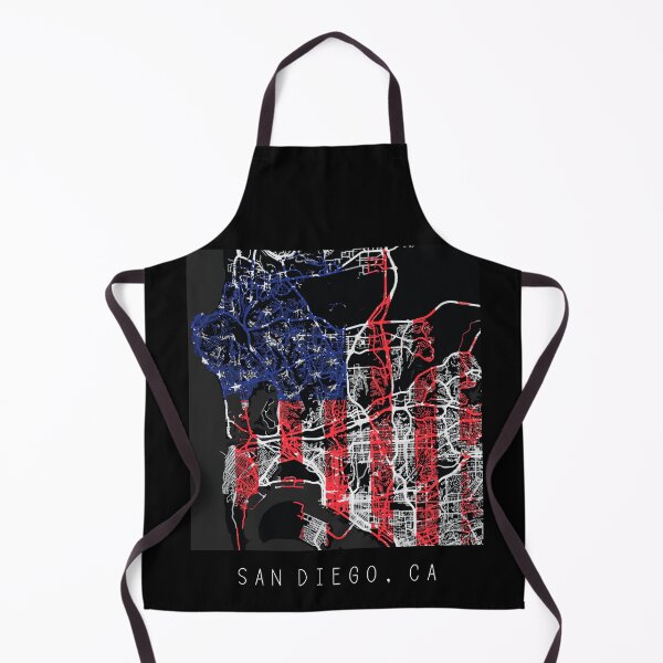 Item preview, San Diego California CA city map with US flag black and white designed and sold by gifts-ideas.