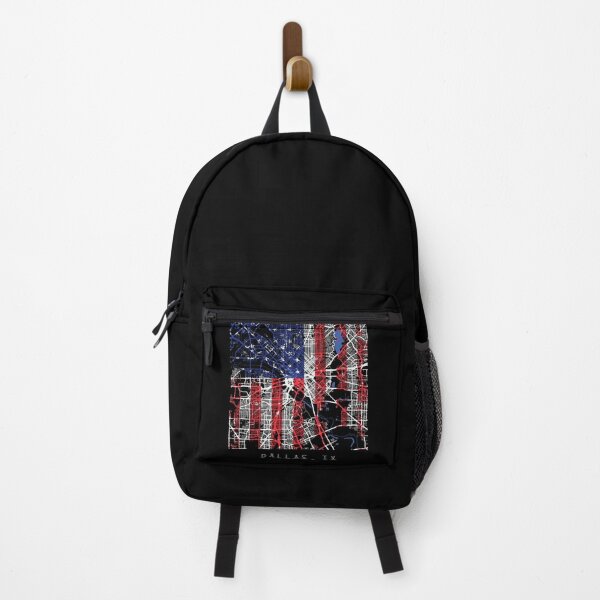 Item preview, Dallas Texas TX city map with US flag black and white designed and sold by gifts-ideas.