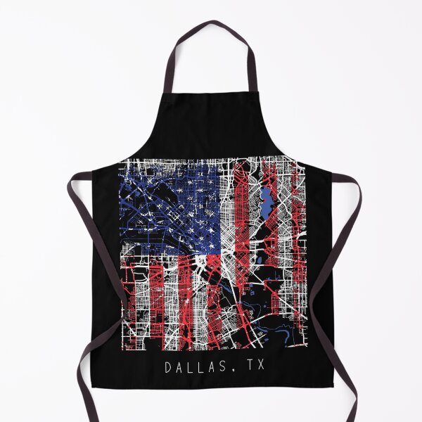 Item preview, Dallas Texas TX city map with US flag black and white designed and sold by gifts-ideas.