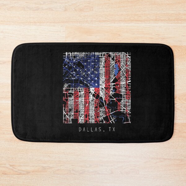 Item preview, Dallas Texas TX city map with US flag black and white designed and sold by gifts-ideas.