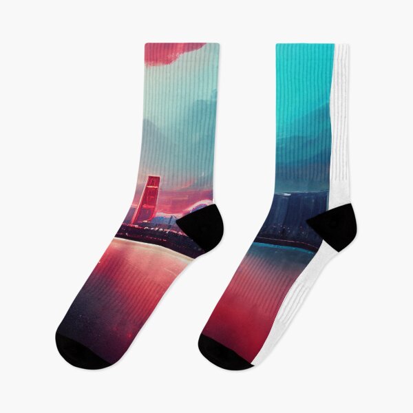 Item preview, Lofi Bay - Cyberpunk Cityscape Skyline designed and sold by ArkMinted.