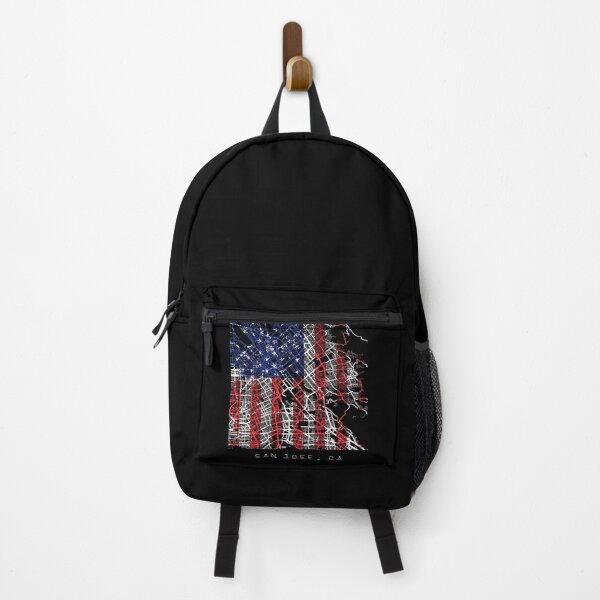 Item preview, San Jose California city map with US flag black and white designed and sold by gifts-ideas.