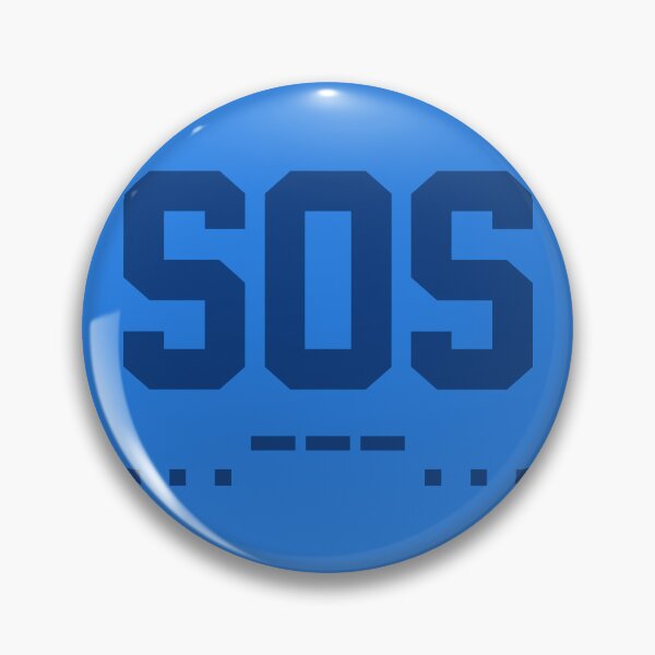 Artikelvorschau, SOS Morsecode Minimalistisch Blau entworfen und verkauft von everything4eva.
