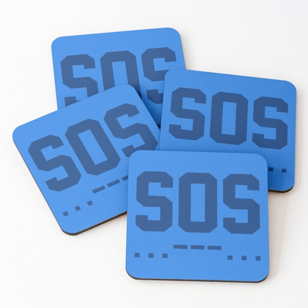 Artikelvorschau, SOS Morsecode Minimalistisch Blau entworfen und verkauft von everything4eva.
